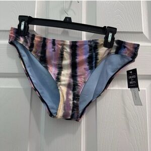NWT Salt & Cove Women's Size XL Tie Dye Black Pink Bathing Suit Bikini Bottoms